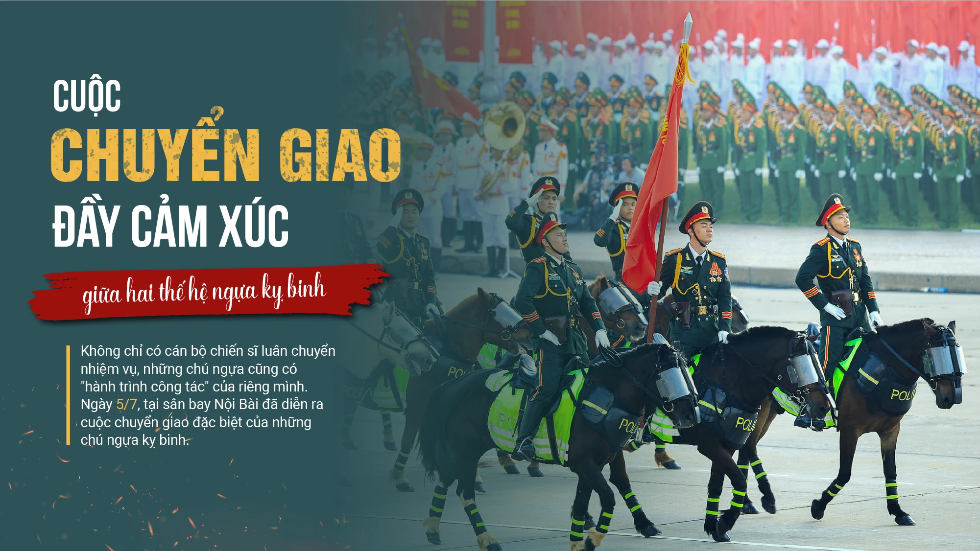 Cuộc chuyển giao đầy cảm xúc giữa hai thế hệ ngựa kỵ binh