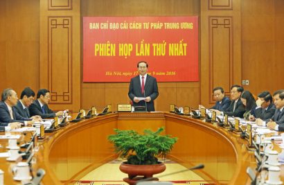 Chủ tịch nước Trần Đại Quang chủ trì một Phiên họp của Ban Chỉ đạo cải cách Tư pháp Trung ương (tháng 9/2016) 
