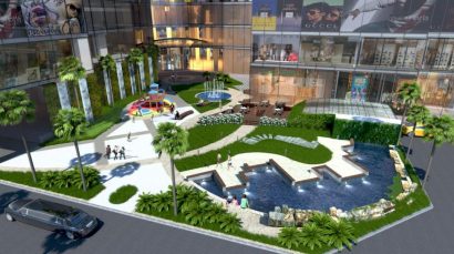  Sân chơi và khu trung tâm thương mại siêu tiện ích chân khối đế FLC Twin Towers