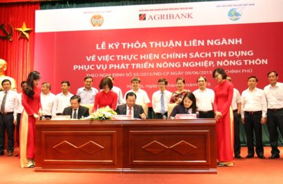 Lễ ký thỏa thuận liên ngành giữa Agribank, Hội Nông dân Việt Nam với Hội Liên hiệp Phụ nữ Việt Nam.