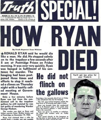 Ronald Ryan là tử tội cuối cùng bị xử giảo ở Australia 