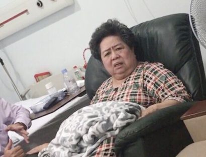  Bà Phấn đang điều trị tại một bệnh viện ở quận 7 hôm 24/3. Ảnh: Yên Trang.