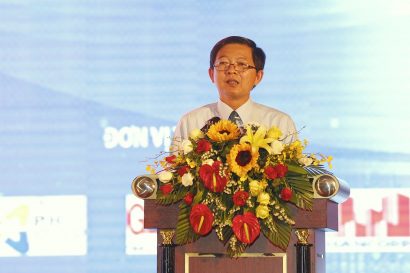 Chủ tịch UBND tỉnh Bình Định Hồ Quốc Dũng phát biểu tại Hội nghị