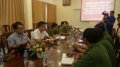 Công an tỉnh Trà Vinh đã tổ chức họp báo thông tin chính thức về việc bắt giữ nghi phạm cướp ngân hàng