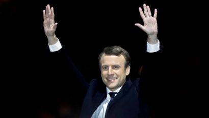  Tổng thống tân cử Pháp Emmanuel Macron mừng chiến thắng tại điện Louvre, Paris, 7/5/2017