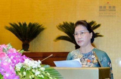  Chủ tịch Quốc hội Nguyễn Thị Kim Ngân phát biểu bế mạc kỳ họp (ảnh theo VGP)