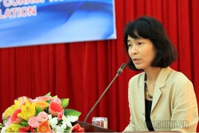  Bà Akiko Fujii, Phó Giám đốc Chương trình phát triển Liên Hợp quốc tại Việt Nam phát biểu tại Hội thảo