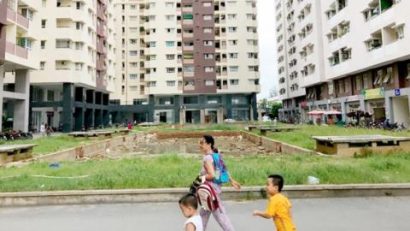  Khu đất quy hoạch làm công viên của chung cư Khang Gia, quận Gò Vấp, TP.HCM bị bỏ hoang, nhếch nhác.