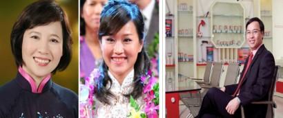  Gia đình bà Hồ Thị Kim Thoa sở hữu khối tài sản khủng tại Công ty Điện Quang (trong ảnh: bà Thoa và Nguyễn Thái Nga - con gái lớn bà Thoa (người giữa) và ông Hồ Quỳnh Hưng – em trai bà Thoa (người bên phải), Tổng Giám đốc Công ty Điện Quang)