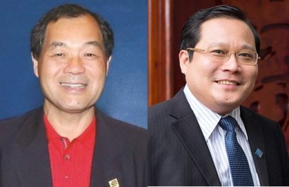  Bị can Trầm Bê (trái) và bị can Phan Huy Khang