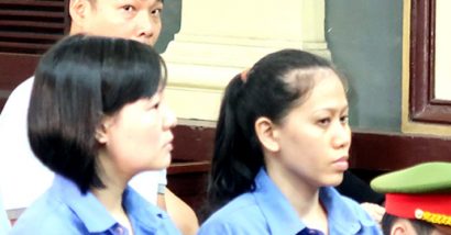  Các bị cáo tại tòa hôm nay. Ảnh: Hải Duyên.