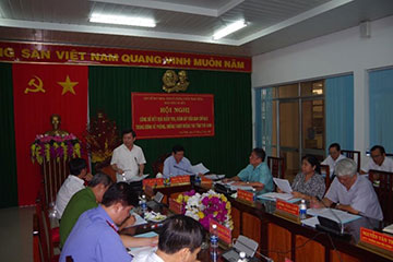 Ông Lê Minh Trí - Ủy viên Trung ương Đảng – Viện trưởng Viện kiểm sát nhân dân tối cao tại buổi làm việc