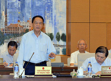  Chủ nhiệm Ủy ban Quốc phòng - An ninh của Quốc hội Võ Trọng Việt cho ý kiến về dự thảo luật. Ảnh: Quochoi.vn