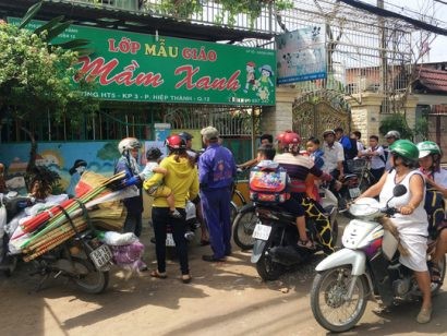 Cơ sở mầm non Mầm Xanh, nơi xảy ra vụ bạo hành trẻ em gây bức xúc dư luận