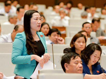  Đại biểu Nguyễn Thị Thủy (đoàn Bắc Kạn), Ủy viên thường trực Ủy ban Tư pháp của Quốc hội. Ảnh: Quochoi.vn