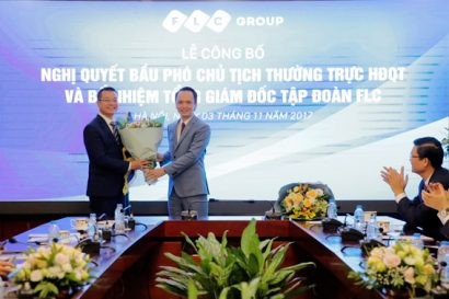 Tân Tổng giám đốc Trần Quang Huy và ông Trịnh Văn Quyết, Chủ tịch HĐQT Tập đoàn FLC.