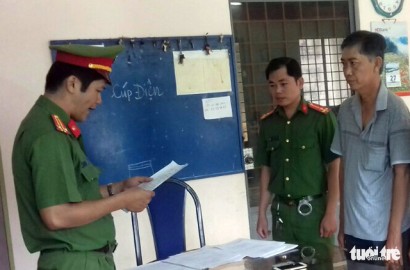  Ông Võ Văn Sen bị cơ quan CSĐT Bộ công an đọc lệnh bắt - Ảnh: Công an cung cấp.