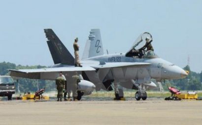 Máy bay F/A-18 của quân đội Mỹ. (Nguồn: Kyodo/TTXVN)