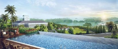 Tầm nhìn hướng vịnh của FLC Grand Villa Hạ Long