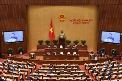 Quang cảnh Kỳ họp thứ tư, Quốc hội khóa XIV khai mạc sáng ngày 23/10 vừa qua