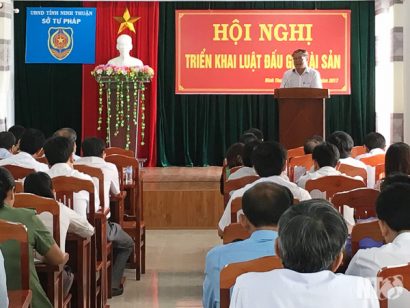  Hội nghị triển khai Luật Đấu giá tài sản do Sở Tư pháp Ninh Thuận tổ chức