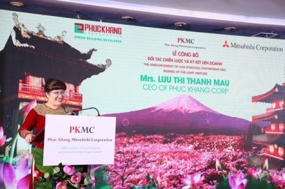 Bà Lưu Thị Thanh Mẫu – Tổng Giám đốc Phuc Khang Corporation chia sẻ những thông tin về “mối lương duyên” giữa 2 tập đoàn.