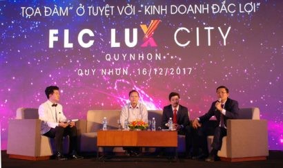 Tọa đàm thu hút sự tham gia của ông Phan Viết Hùng - Phó trưởng Ban quản lý Khu kinh tế Bình Định; Tiến sĩ Đoàn Lê - chuyên gia phân tích đầu tư; ông Lê Thành Vinh – Phó Chủ tịch thường trực Tập đoàn FLC.