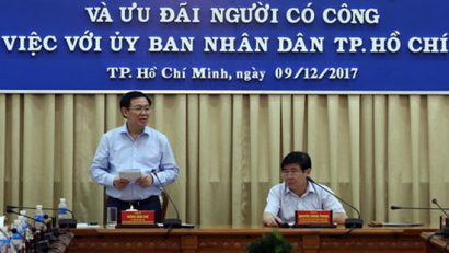 Phó Thủ tướng Vương Đình Huệ phát biểu tại buổi làm việc