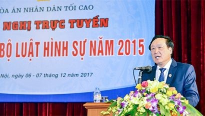 Chánh án TANDTC Nguyễn Hòa Bình quán triệt BLHS năm 2015 được sửa đổi, bổ sung năm 2017