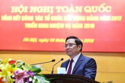  Ông Phạm Minh Chính, Trưởng ban Tổ chức Trung ương, phát biểu tại hội nghị. Ảnh: Hoàng Hà.