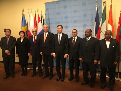  Lễ chào đón 6 ủy viên không thường trực mới. Ảnh: Twitter