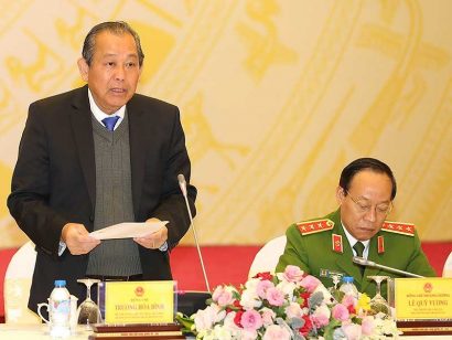 Phó Thủ tướng Thường trực Trương Hòa Bình: “Phải phòng, chống tội phạm trong chính cơ quan phòng, chống tội phạm”. Ảnh: VGP/LÊ SƠN