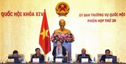 Chủ tịch Quốc hội Nguyễn Thị Kim Ngân phát biểu khai mạc phiên họp thứ 20 của UBTVQH