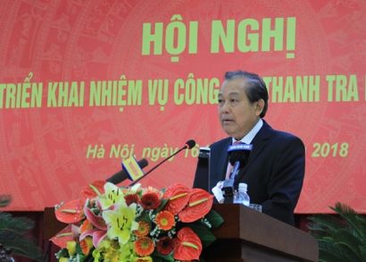 'Phát hiện tham nhũng qua thanh tra còn hạn chế' - ảnh 1Phó Thủ tướng thường trực Trương Hòa Bình. Ảnh: TTCP