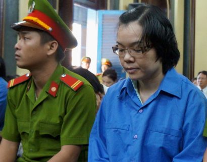  Huyền Như trong phiên tòa năm 2014. Ảnh: CTV.