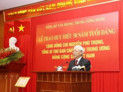  Tổng Bí thư Nguyễn Phú Trọng phát biểu tại buổi lễ