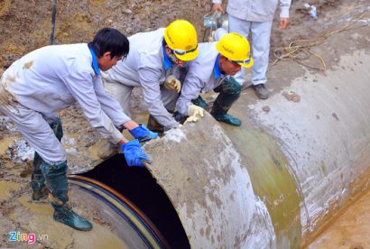  Tuyến ống 18 lần gặp sự cố khiến 23 cây ống dẫn nước cốt sợi thủy tinh bị vỡ, gây thiệt hại lớn cho doanh nghiệp. Ảnh: N.H.