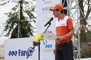 Ông Đỗ Như Tuấn – Phó chủ tịch HĐQT Công ty cổ phần xây dựng FLC Faros phát biểu khai mạc giải đấu.