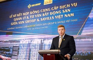 Đại diện Savills Việt Nam - ông Matthew Powell phát biểu tại sự kiện