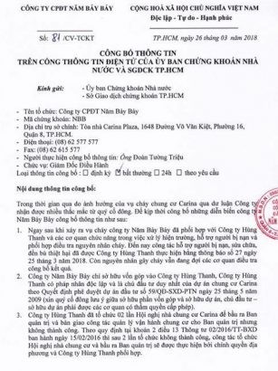 Công ty CPĐT Năm Bảy Bảy lo công ty HÙng Thanh phá sản