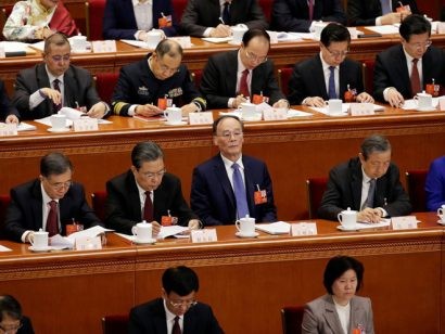  Từ trái sang phải: Uông Dương, Triệu Lạc Tế, Vương Kỳ Sơn, Mã Khải. Ảnh: Reuters