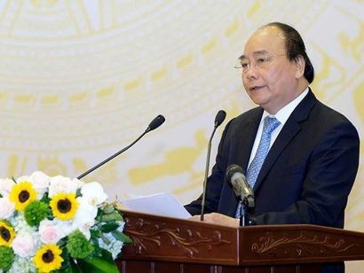  Thủ tướng Nguyễn Xuân Phúc phát biểu tại hội nghị. Ảnh: VPG