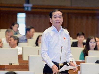  Đại biểu Lê Thanh Vân trên diễn đàn quốc hội. Ảnh: Q.H