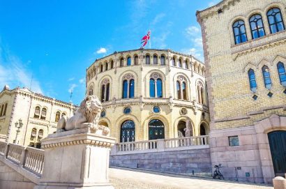 Stortinget, the seat of Norway's parliament, Oslo, Norway