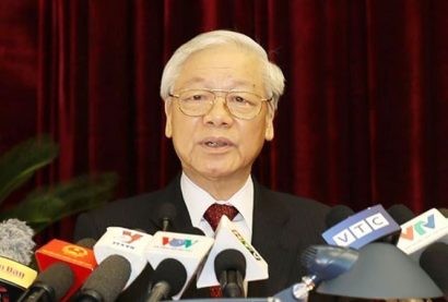  Tổng Bí thư phát biểu khai mạc Hội nghị. Ảnh: TTXVN.