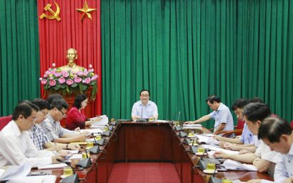  Bí thư Thành ủy Hà Nội Hoàng Trung Hải chủ trì phiên họp sáng ngày 2.5.