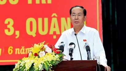  Chủ tịch nước Trần Đại Quang phát biểu tại buổi tiếp xúc cử tri
