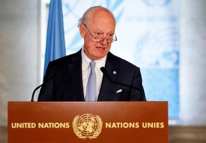  Phái viên LHQ tại Syria Staffan de Mistura. Ảnh: Reuters
