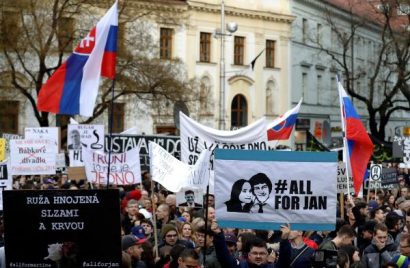  Biểu tình phản đối vụ giết hại nhà báo Jan Kuciak