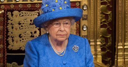 Nữ hoàng Anh trong buổi họp quốc hội tháng 7/2017. Ảnh: AFP.